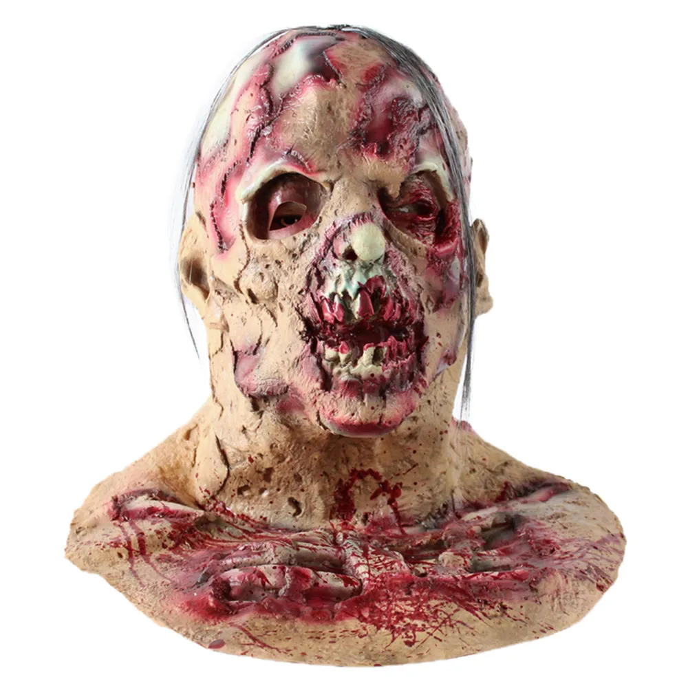 

Newest Halloween Mask Scary Clown Latex Full Face MaskCostume For Adults Party Decoration Props Creepy