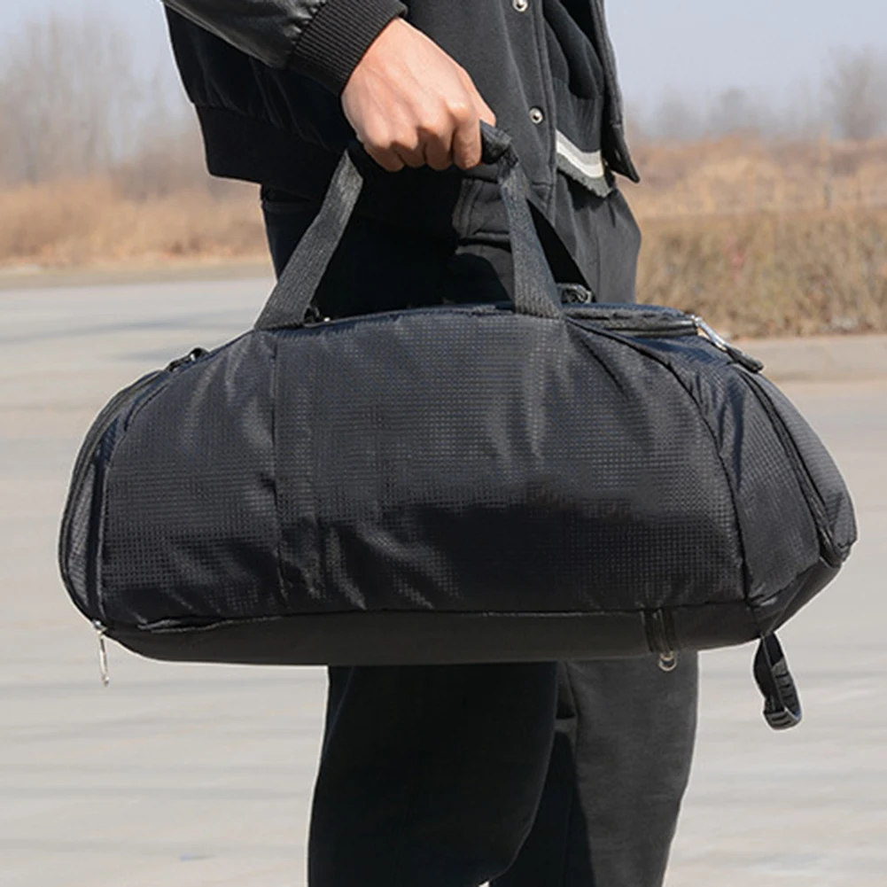 Многофункциональный мужской Одноцветный водонепроницаемый нейлоновый рюкзак на плечо вещевой мешок