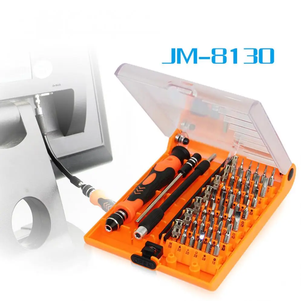 

Jakemy JM-8130 Interchangeable Magnetic Precision 45 In 1 Screwdriver Set Of Repair Tools for iPhone iPad PC
