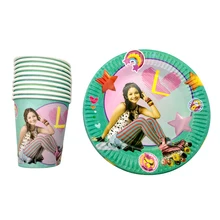 60pcs/lot Happy Baby Shower Girls Favors Decoration Soy Luna Theme Cups Plates Birthday Events Party 30 People Tableware Set 60pcs/lot Happy Baby Shower Girls Favors Decoration Soy Luna Theme Cups Plates Birthday Events Party 30 People Tableware Set