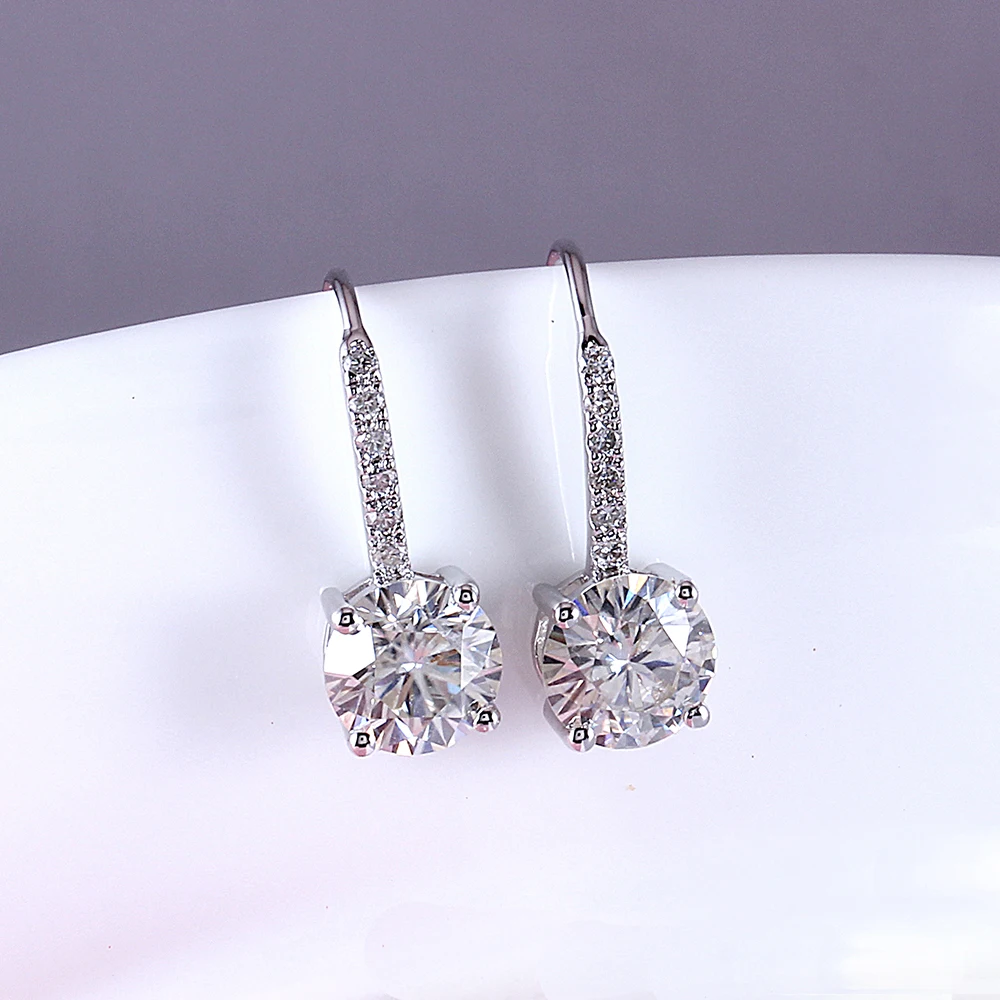 drop earring moissanite silver (5)