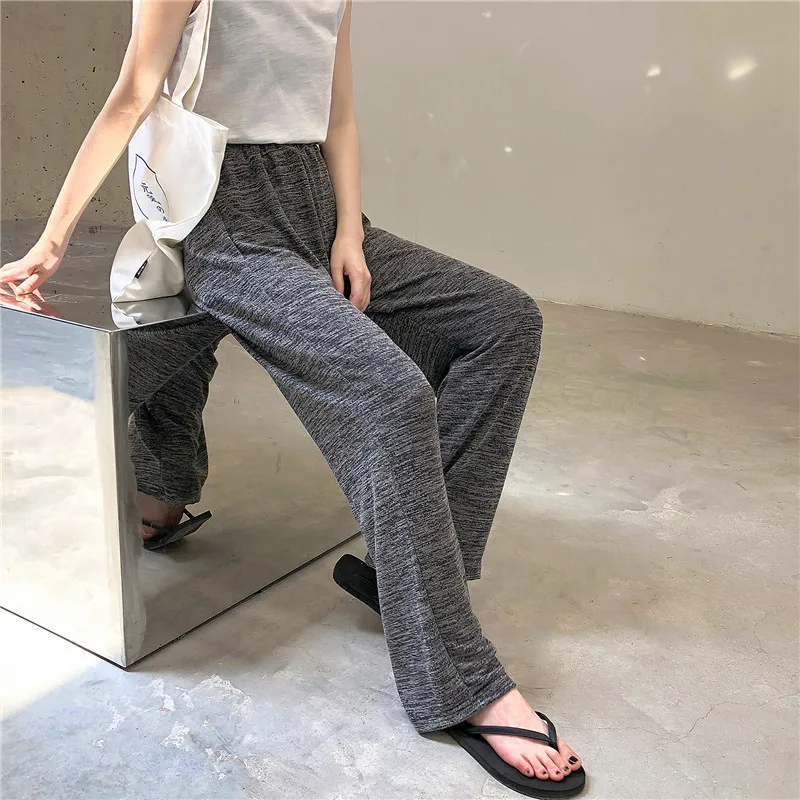 Thin Section 2019 The Trend Of Summer Solid Color To Mop The Floor Directly Cuffless Trousers Easy Student Leisure Time Pants Thin Section 2019 The Trend Of Summer Solid Color To Mop The Floor Directly Cuffless Trousers Easy Student Leisure Time Pants