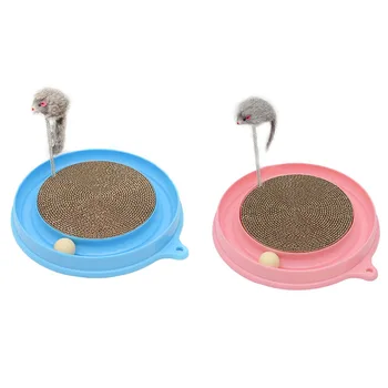 

Cat Scratch Toy Cat Catch The Mouse Training Exercise Track Exercise Ball Toy Cat Scratching Pad Fun Interactive Pet Turbo Toy