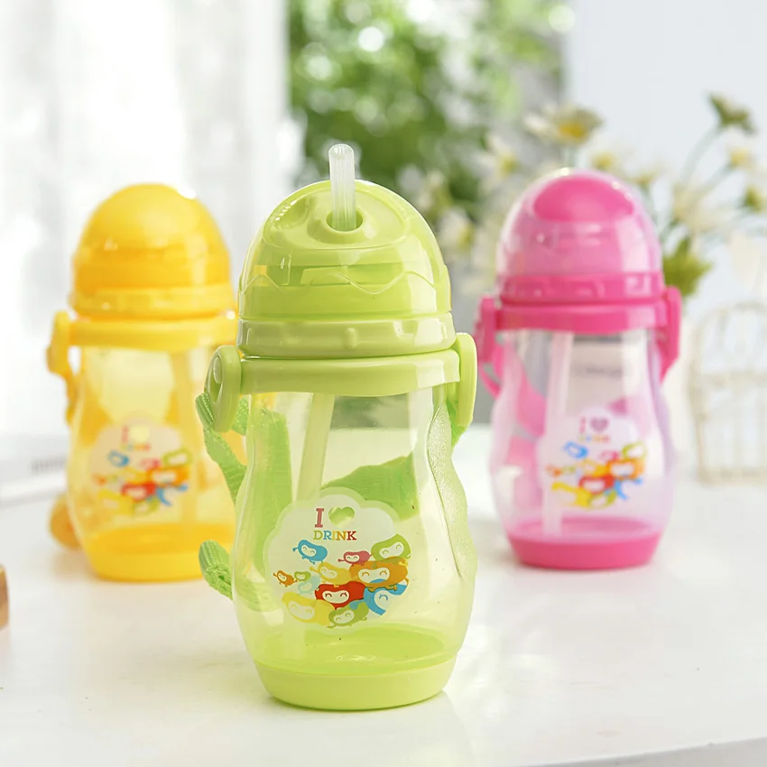 

BPA Free Children Mini Water Botter with Straw Leak Proof Scrub Plastic Sports Water Bottle for Kids 10oz(300ml) Children Kettle