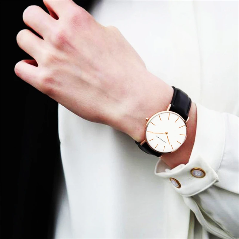 Роскошные ультра-тонкие женские наручные часы небольшой циферблат тонкий ремешок женские наручные часы Мода Frontier Ханна Мартин женские часы кварцевые 36 мм