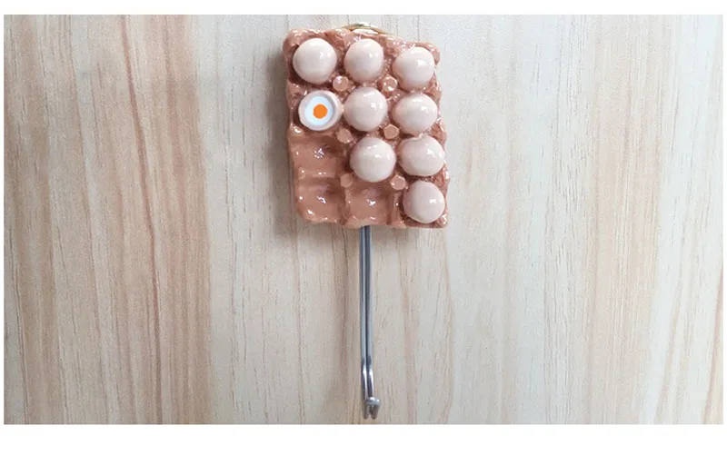 Cute Resin Egg Shaped Hooks Kitchen Dining Room Decoration Hooks Wall Decoration Hooks Crafts  (12)