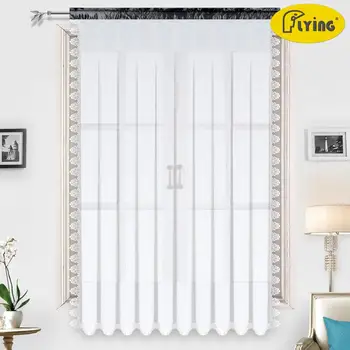 

Flying Flower Tulle Curtain Blinds Embroidered Sheer Curtains for Kitchen Living Room Bedroom Panel Perspective