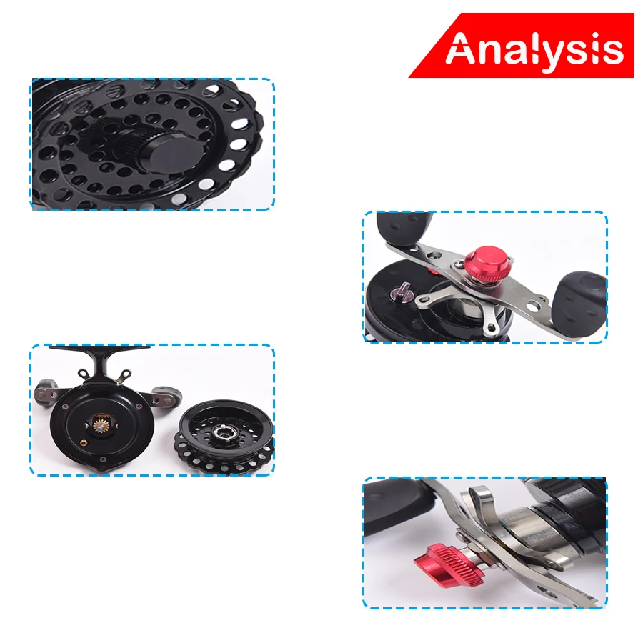 Fly Fishing Reel 5BBs ABS Coil Raft Wheel with High Foot Fishing Reels Left Right Hand Fishing Reel Wheels 5