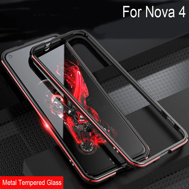 Nova4 анти осенняя Металлическая Рамка PC твердая задняя крышка для huawei Nova 4 чехол