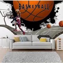 Пользовательские настенные 3d фото обои современные сломанные стены баскетбол бар Домашний Декор Гостиная 3d настенные фрески обои для стен 3 d
