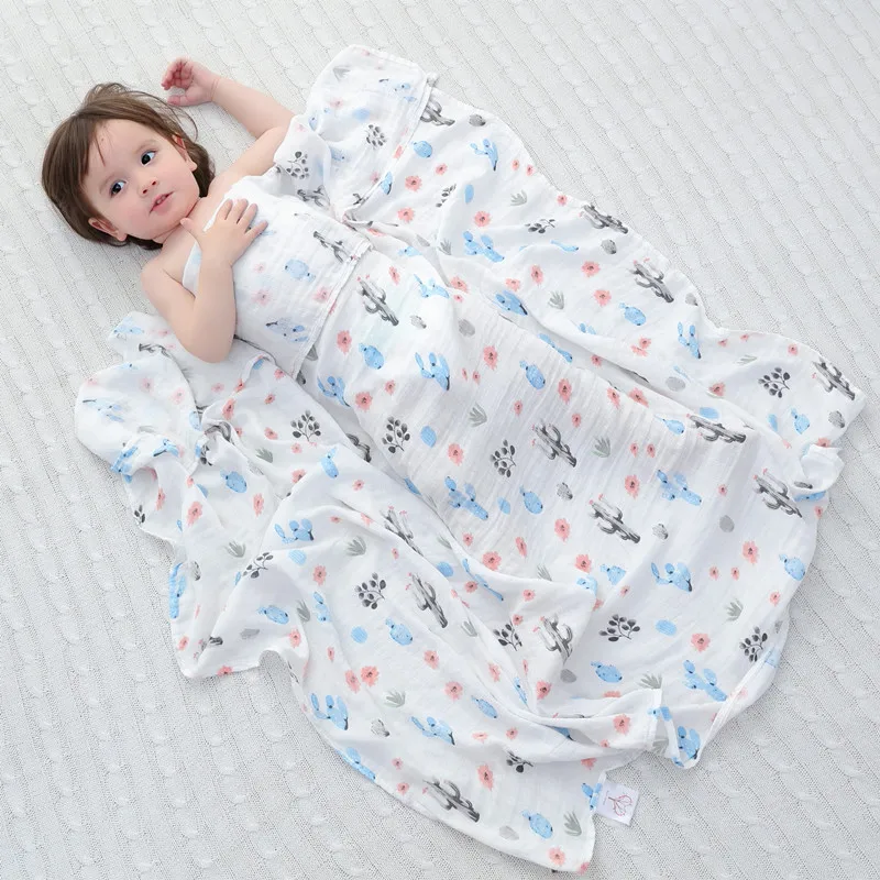 ins new bamboo cotton Baby muslin swaddle blanket Newborn Blankets ins