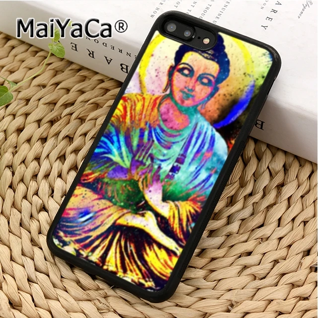 MaiYaCa неоновый психоделический Стильный чехол Будды для телефона iPhone 5 6 s 7 8 plus 11 12