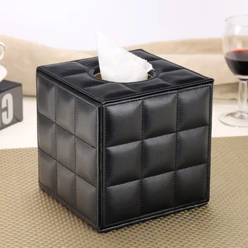 

Retro Leather Tissue Box Square roll paper Storage organizer box Paper Napkin Towel holder dispenser cover cases mx4120930