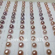 Xiuli 007 30 пара белый розовый фиолетовый пресной воды жемчужной сережкой кнопку