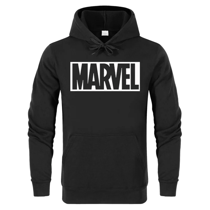 AIANXIN Marvel Letter Print Unisex Winter Black Sweatshirt Men Hoodies Fashion Solid Hoody Men Pullover Men's Tracksuits coats