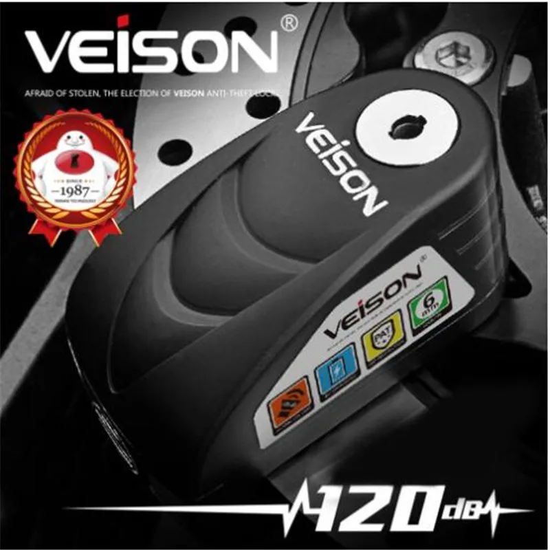 

VEISON Waterproof Motorcycle Alarm Motorcycle Lock Steel Disc Lock Security Anti Theft Bike Lock Para Moto Alarma Moto#