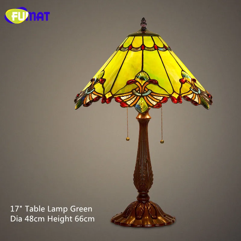 Fumat Stained Glass Table Lamp Baroque European Style Bedside Lamp Shade Vintage Retro Living Room Bedside Light Fixtures Lamps Table Lamps Aliexpress