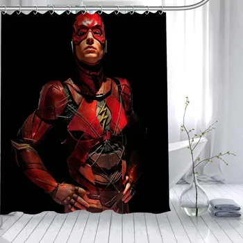 

Custom The Flash Shower Curtain 3D Waterproof Polyester Fabric Bath Curtain High Defintion Printing 12 Hooks For The Bathroom