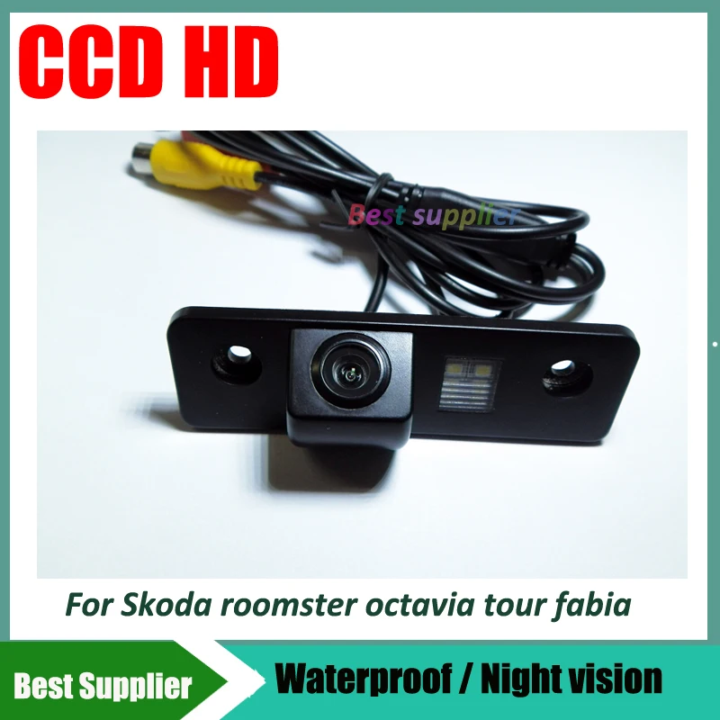 

HD CCD car rear view parking backup Camera For Skoda roomster octavia tour fabia Volkswagen Car reverse camera Night vision
