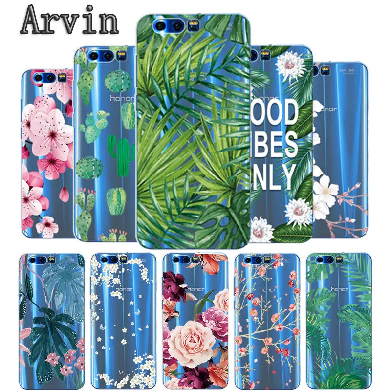 Arvin Clear Silicone Case for Huawei Honor 9 Slim Crystal Transparent Soft TPU Premium Phone Cover |