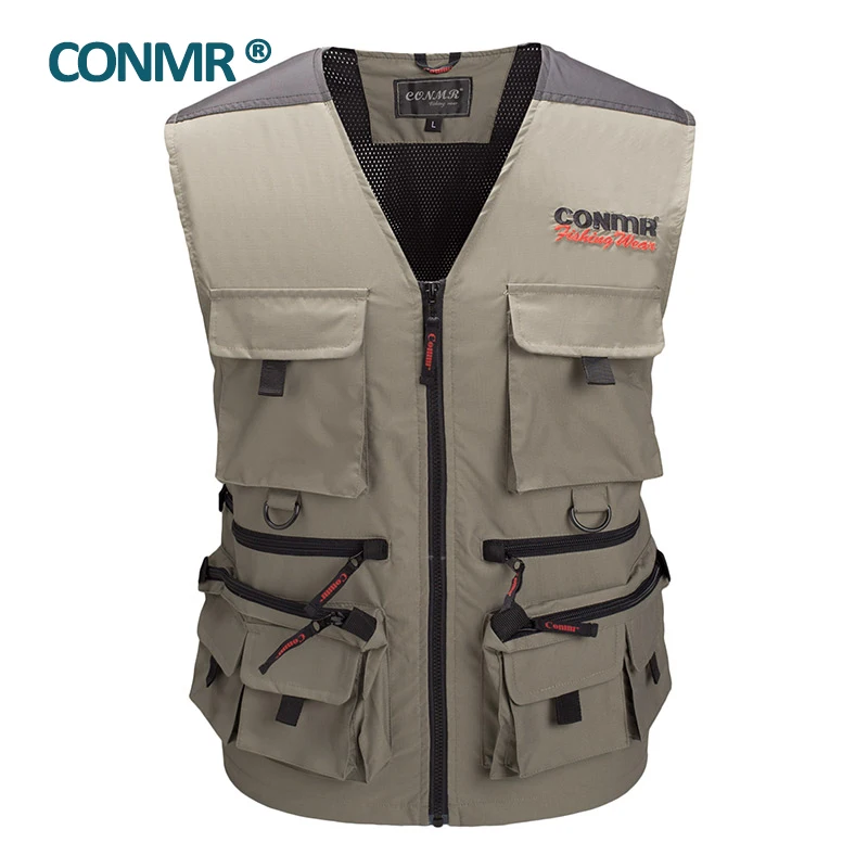 CONMR QF 1909B Famous brand Fishing vest jacket clothing for adult men