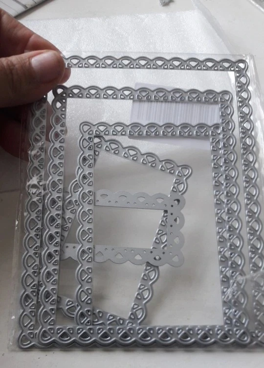 Вложенные сшитые гребешки прямоугольная рамка металлические режущие штампы DIY Выгравированные штампы изготовление бумажных карточек Скрапбукинг тиснение