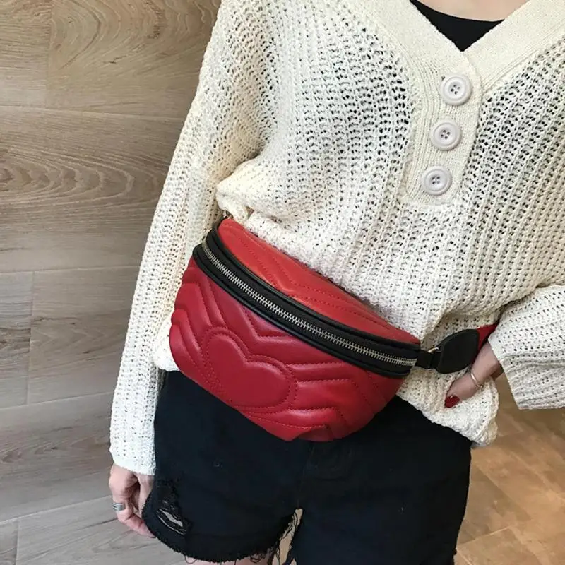 Повседневное поясная для женщин Волнистым Узором Кожа Anti Theft Fanny Packs груди мешок молния Деньги Пояс Сумки