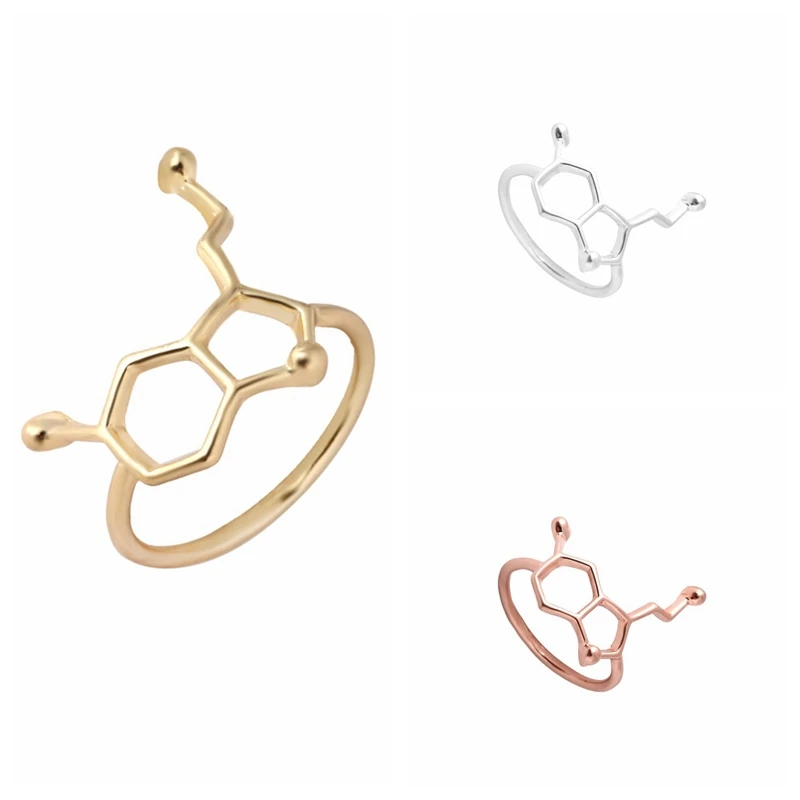 

Oly2u Serotonin Molecule Chemistry Happiness Friendship ANY molecule shape rings for women