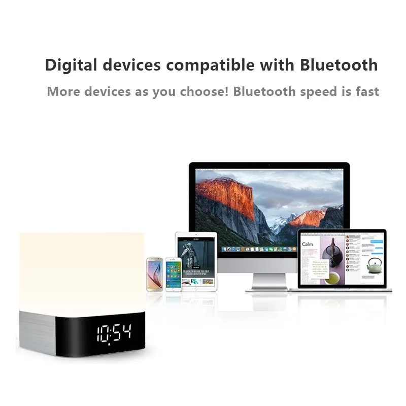 Dbigness Беспроводной Bluetooth Динамик с светодиодный свет стерео Поддержка AUX TF USB MP3 проигрывания во время езды на сигнализации Портативный Динамик сенсорный Сенсор