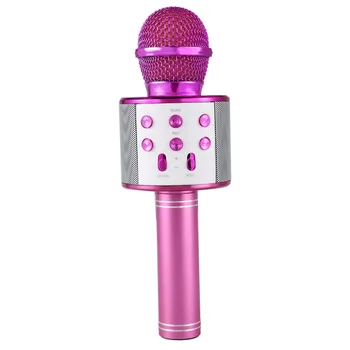 

Bluetooth Wireless Microphone WS-858 Handheld Karaoke Mic USB KTV Player Bluetooth Speaker Record Music Microphones WS858