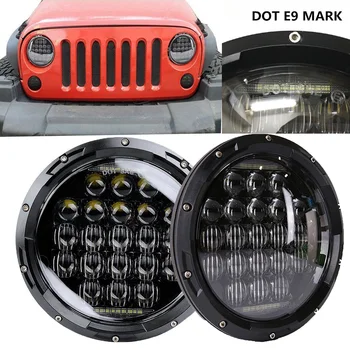 

5D Lens 7 Inch LED Headlights DRL Bulbs Set Kit Projector for Jeep Wrangler JK TJ LJ CJ Headlamp Driving Light DOT E9 Approved