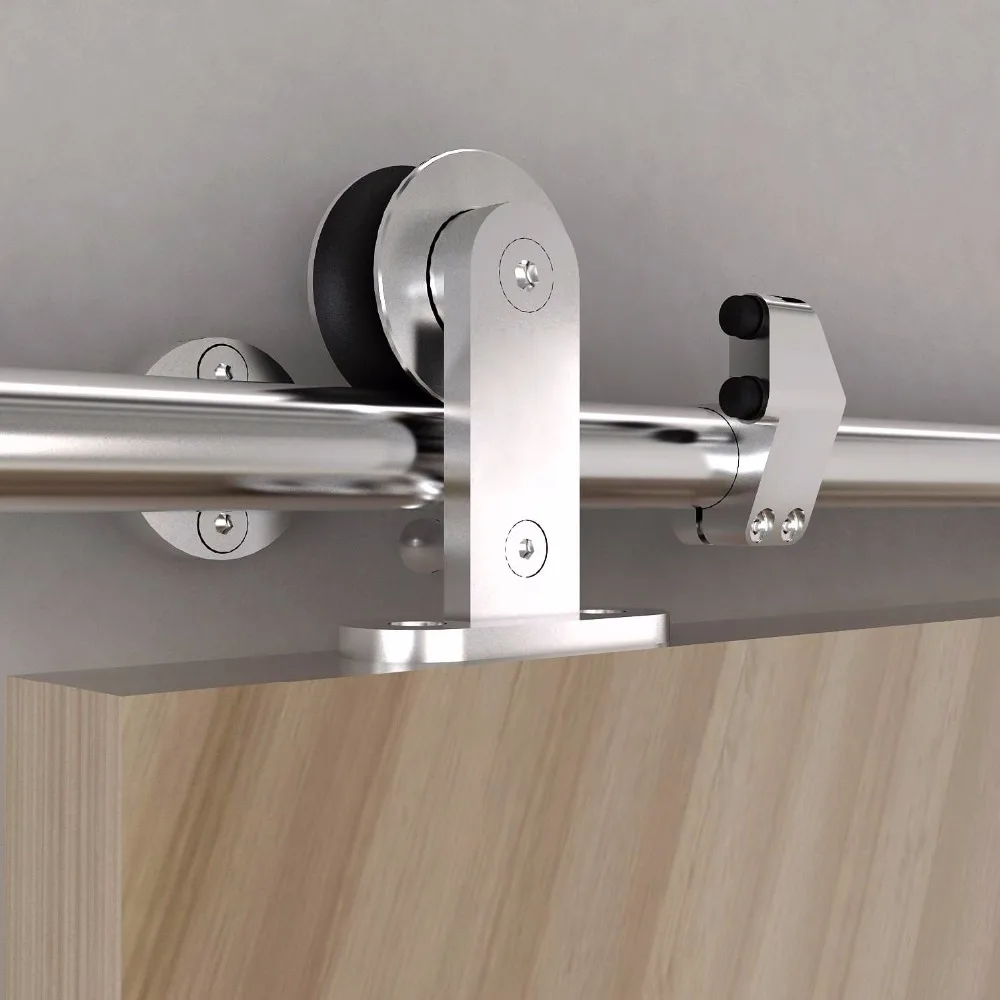 

6.6ft Top Mount Sliding Barn Door Hardware Kits Steel Barn Door Hardware