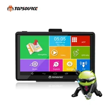 TOPSOURCE GPS Capacitive Screen Navigation 7 Inch HD Android 8GB DDR800MHZ Vehicle Truck GPS Europe/US/Navitel Map Free Upgarade