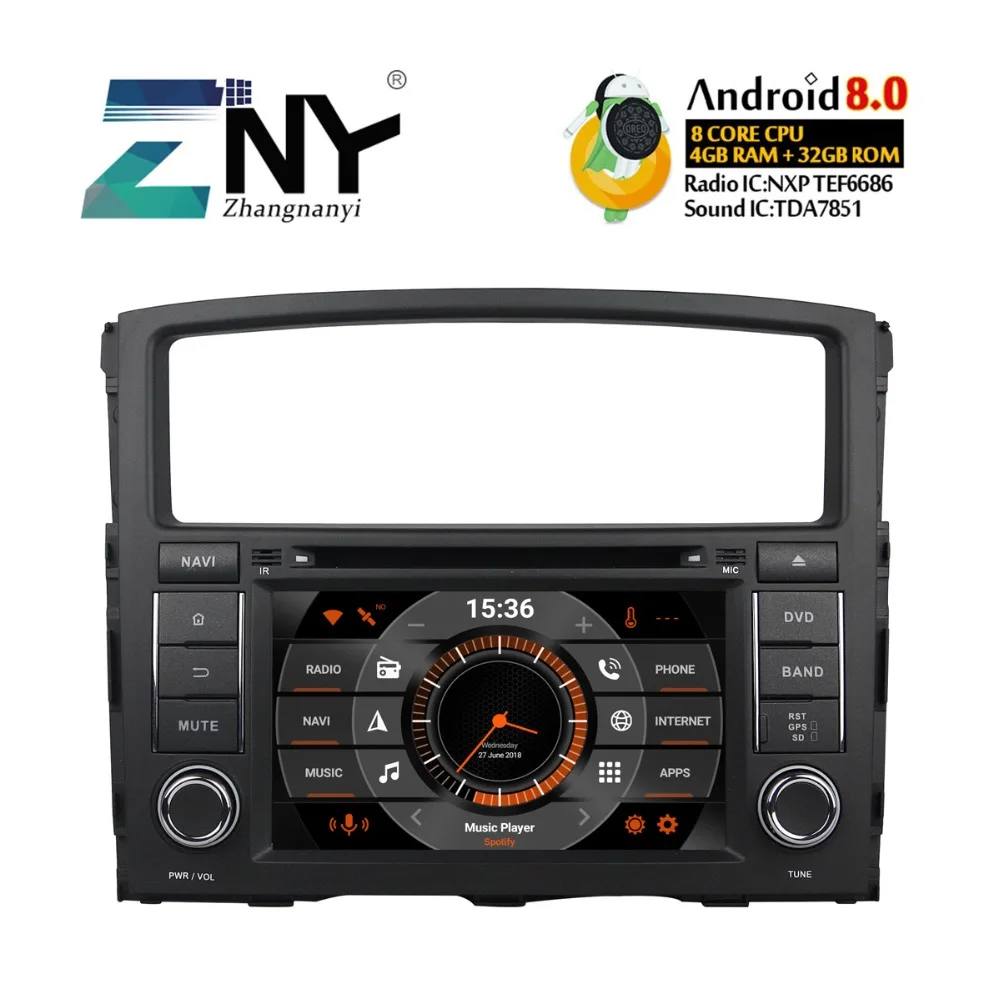 

7" HD Android 8.0 Car DVD For Mitsubishi Pajero V93 V97 2006+ Auto Radio FM GPS Navigation Audio Video Player Backup Camera