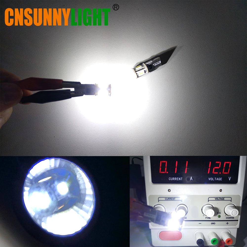 CNSUNNY светильник автомобиля светодиодный лампы T10 W5W 194 168 5730 5SMD никаких ошибок выявлено не было 12V для Audi Q5 авто Интерьер лампы светильник чтение боковая сигнальная лампа