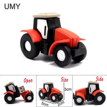 Vara fresca da memória do caminhão da movimentação 4 gb 8 gb 16 gb 64 gb do trator dos desenhos animados da movimentação do flash de usb vara criativa do usb do presente pendrive