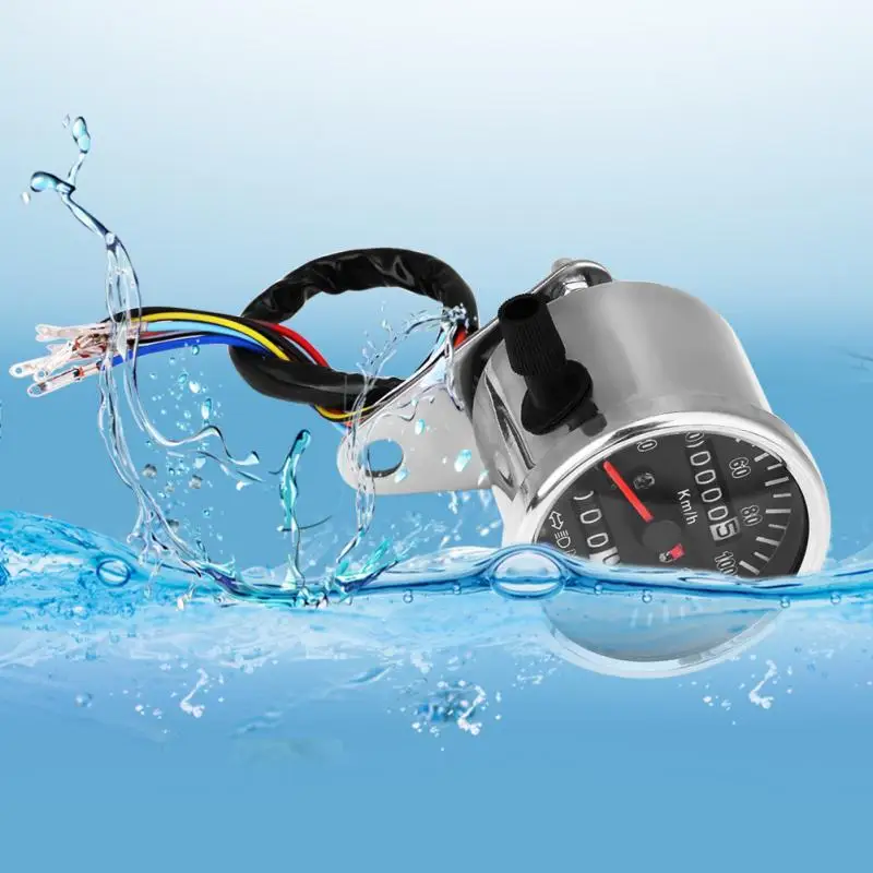 

Digital 12V Universal Digital Motorcycle Speedometer Odometer Tachometer Gauge fuel meter LED Indicator