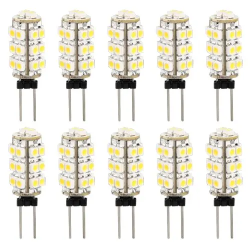 10X) 10 G4 Bombilla 26 SMD светодиодный en Blanco calido DC 12 В FOCO spotlight