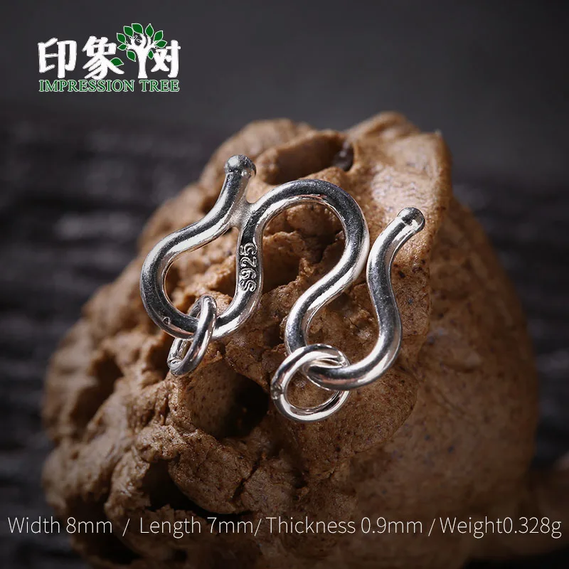 8X7MM 2PCS 1PACK 8/13 мм 925 пробы серебро Цепочки и ожерелья браслета разъем «W» Форма пряжки стерлингового серебра соединительное кольцо, сделай сам, ювелирное изделие, 92503 - Цвет: 8X7MM 2PCS 1PACK