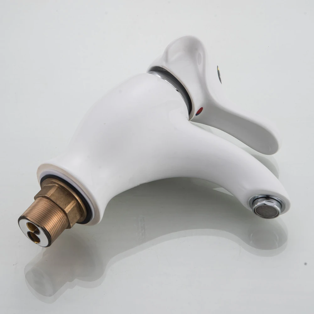 Basin Faucet Cartoon Lovely Children Toddler Home Bathroom Water Trough Faucet Single Handle Hot And Cold Water Ceramic Tap Mci7