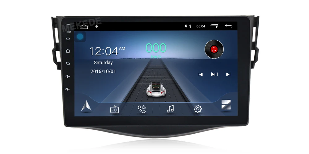 Discount mekede Android 8.1 car dvd player for Toyota RAV4 Rav 4 2007 2008 2009 2010 2011 2 din 1024*600 gps navigation wifi 4 core 10