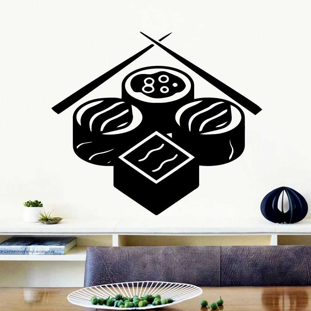 

Creative sushi Self Adhesive Vinyl Wallpaper vinyl Stickers Room Decoration