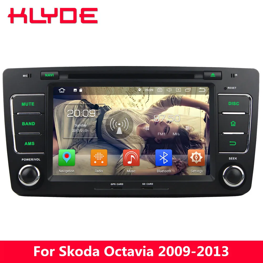 

KLYDE 8" 4G WIFI Octa Core Android 8 4GB RAM 32GB ROM Car DVD Multimedia Player Radio GPS Navigation For Skoda Octavia 2009-2013