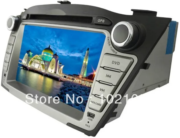Best Free shipping car gps dvd for hyundai ix35 with multi osd language steering wheel control rear view camera input 1
