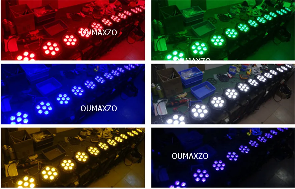 Conduziu a Luz do Palco Rgbaw plus uv Rgbwa plus uv w ao ar 6in1 6 Pçs e lote Slimpro 7 18 Livre Par 64 à Prova d' Água Luz Par 6in1 7 12 w à Prova d' Água 6 6in1 6 pçs lote SlimPro-7 * 18