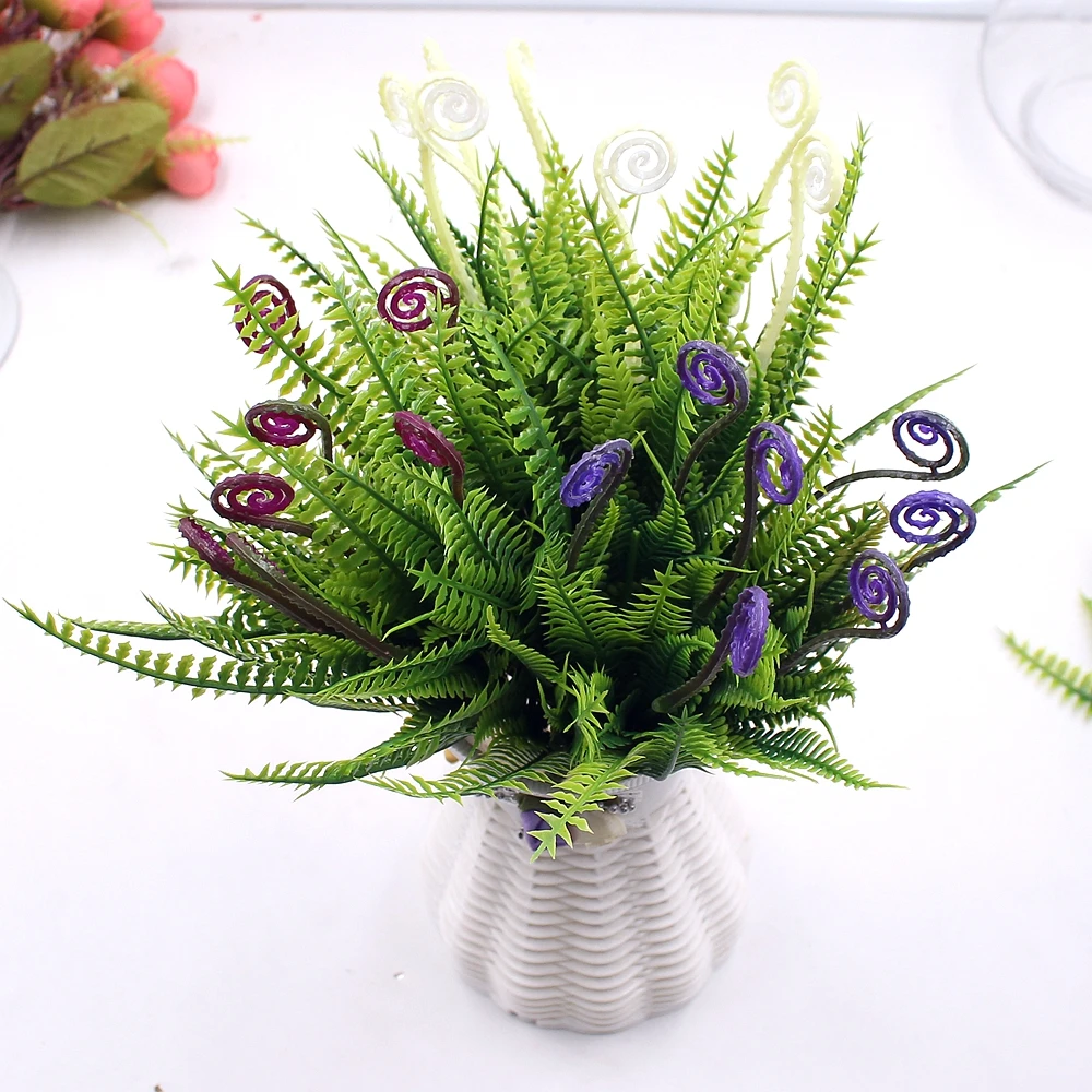 

1 high quality plastic hippocampus green garden artificial plant simulation home wedding holiday decoration artificial grass
