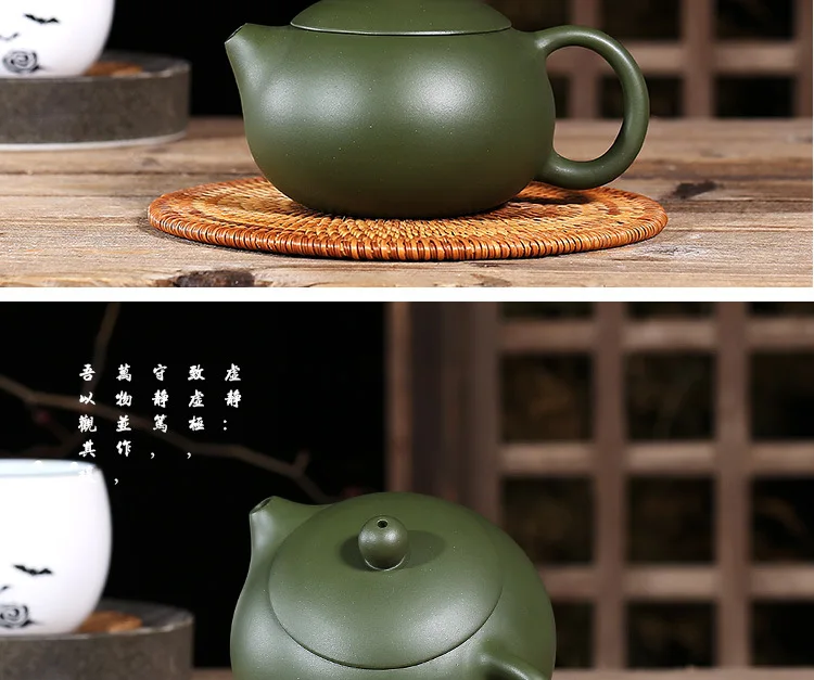 Аутентичный Исин Zisha чайник мастер ручной работы Xi Shi горшок фиолетовая глина зеленая руда грязь китайский винтажный чайный набор кунг-фу чайник 250 мл