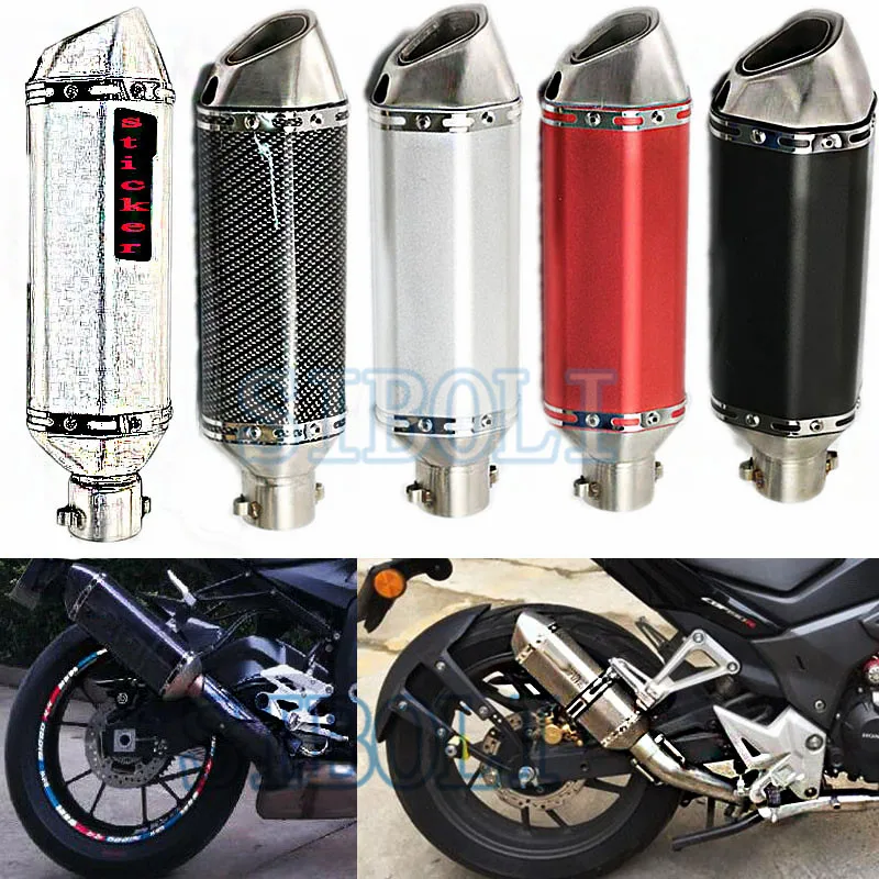 

51mm Universal Motorcycle Exhaust Modified Muffler Pipe Slip-on Motorbike Exhaust Tube FOR YAHAMA ER6N Z750 CB400 MSX125 AK095