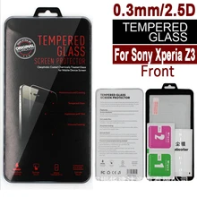 100 шт. для sony xperia Z3 Ясно Передняя взрывозащищенный Экран протектор Закаленное Стекло 0,3 мм 2.5D 9 H