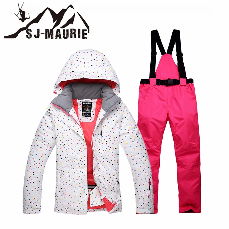 Женские лыжные костюмы для сноуборда для женщин; зимняя водонепроницаемая ветрозащитная куртка; брюки; комплект; зимние костюмы; костюм для пеших прогулок на лыжах; верхняя одежда - Цвет: 01